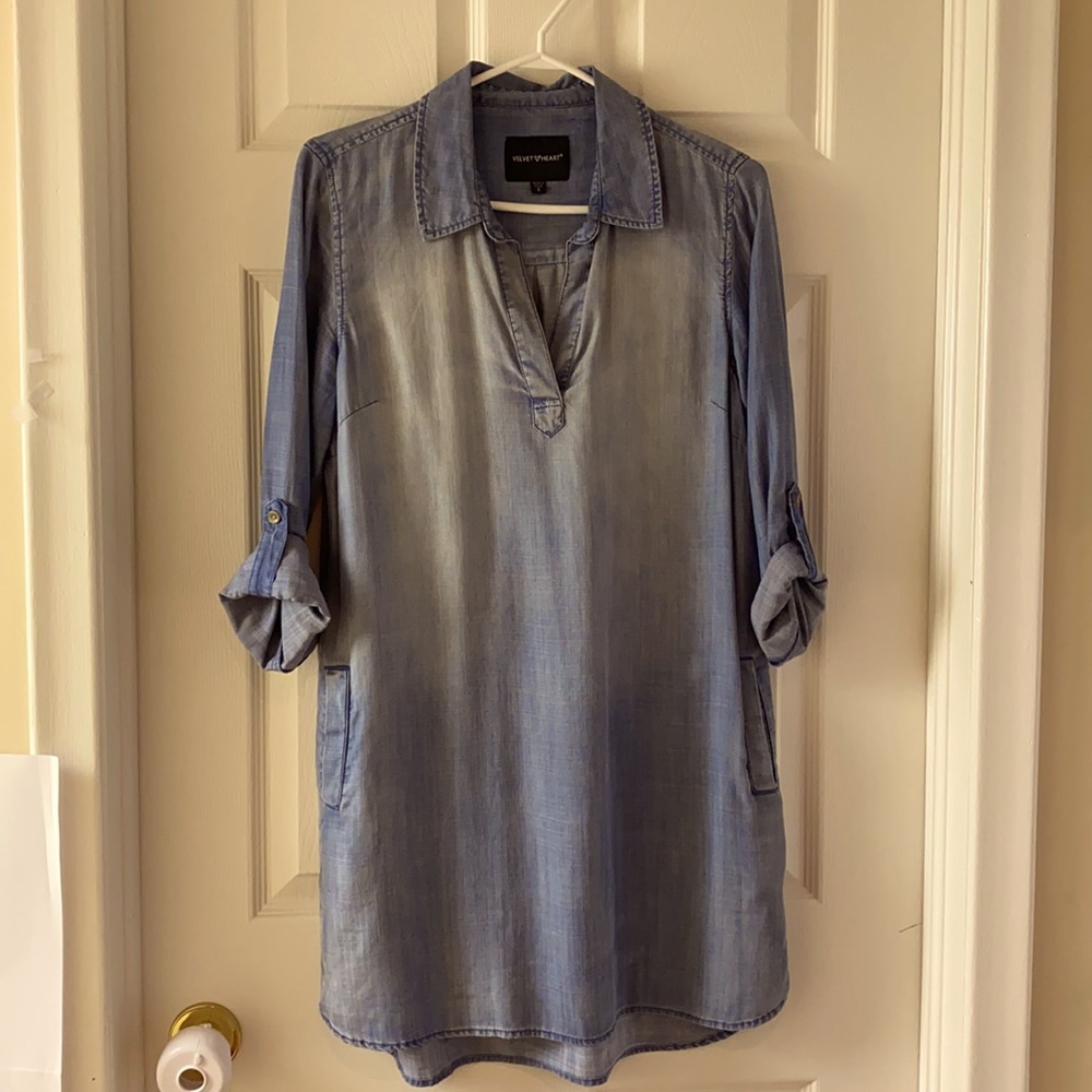 Velvet Heart Denim Tencel Tunic - size S